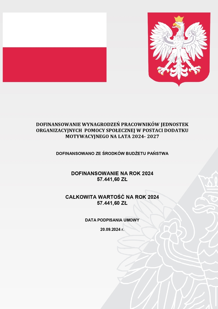 DOFINANSOWANIE WYNAGRODZEŃ PRACOWNIKÓW JEDNOSTEK ORGANIZACYJNYCH POMOCY SPOŁECZNEJ W POSTACI DODATKU (link otworzy duże zdjęcie)