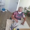 Uczestniczka zajęć wykonująca swoją pracę