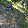 Prace przy donicach z betonu