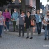 Uczestnicy wycieczki na rynku zielonogórskim