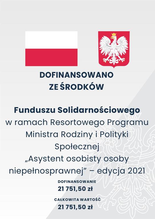 Informacja o dofinansowaniu „Asystent osobisty osoby niepełnosprawnej” – edycja 2021 (link otworzy duże zdjęcie)