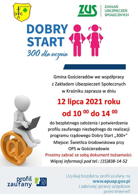 Plakat jednodniowego punktu potwierdzenia - kontakt 15 838 14 52 (link otworzy duże zdjęcie)