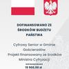 Plakat informujący o dofinansowaniu projektu przez Ministerstwo Cyfryzacji